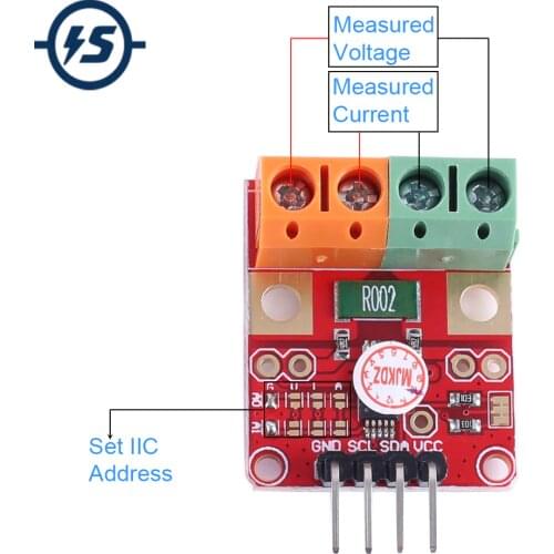 INA226 Voltage Current Monitor 0-36V 20A Tester IIC Power Monitoring Sensor Module