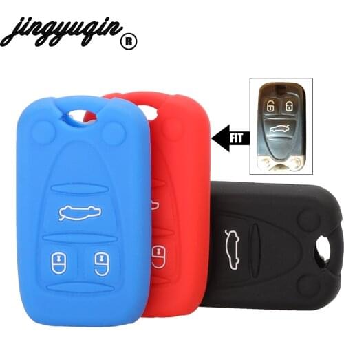 Jingyuqin 3 Buttons Silicone Car Key Cover Case for ALFA ROMEO 159 giulietta 156 159 A159 SPARE KEY Fob Rubber Key Bag Holder