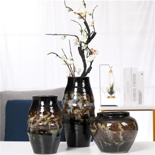 Jingdezhen Ceramic High Temperature Color Glaze Vases For Homes Are All Handmade Water Filling No Leakage Flower Planting Vase
