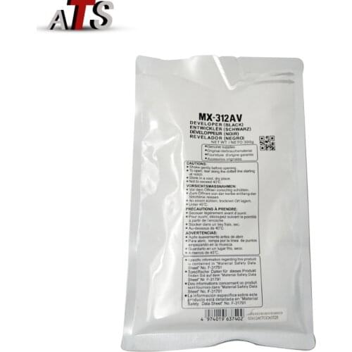 2PCS Black Developer Powder MX-312AV For Sharp M 261 310 311 2608 Compatible M261 M310 M311 M2608 Copier Supplies