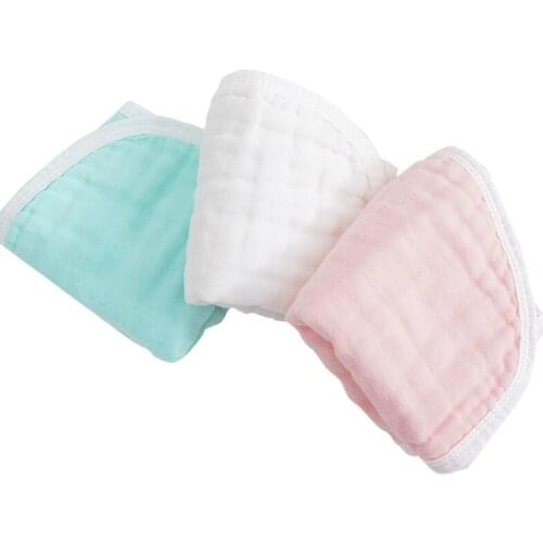 3 Pcs Muslin Burp Cloths Cotton Washcloths Baby Feeding Bibs Saliva Towel 6 Layers Gauze Absorbent Diapers Soft Face Towels