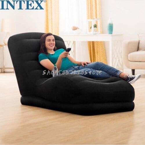 Original Genuine Intex High-end Single Leisure Back Sofa Lazy Leisure Recliner Flocked Inflatable Sofa Bed