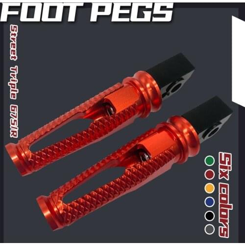 Motorcycle CNC Foot Pegs Rests Footrest Footpeg Pedals for Speed Triple 1050R Dark Daytona 955i Speed Triple 1050