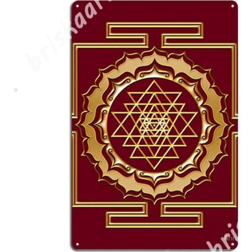 Shri Yantra - Cosmic Conductor Of Energy Metal Signs Club Home Cave pub create Painting Décor Tin sign Posters