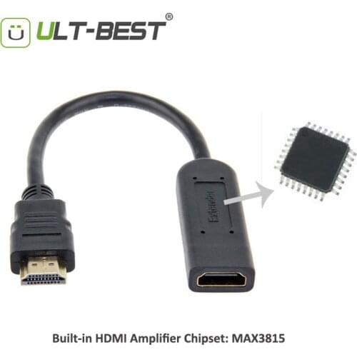 ULT-Best Premium Version 60M HDMI Signal Repeater Amplifier Booster Extension Cable HDMI Extender for PC TV