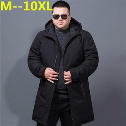 Plus size New 10XL 9XL 8XL Bust 154cm zipper Arrival Warm Outwear Winter Jacket Men Thick Windproof Coar Casual Men Jacket