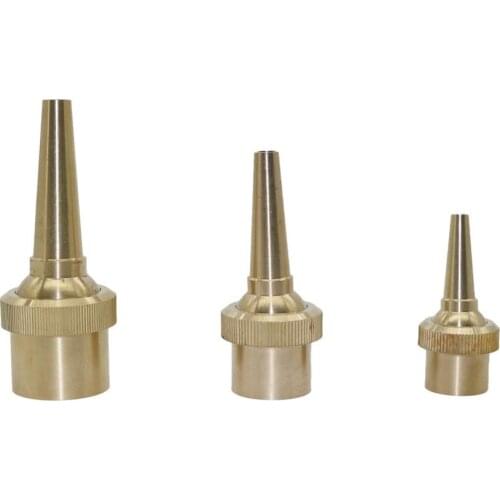 1Pc Adjustable 1/2" 3/4" 1" Brass Straight Jet Fountain Nozzles Universal Copper Garden Pond Decoration Fountain