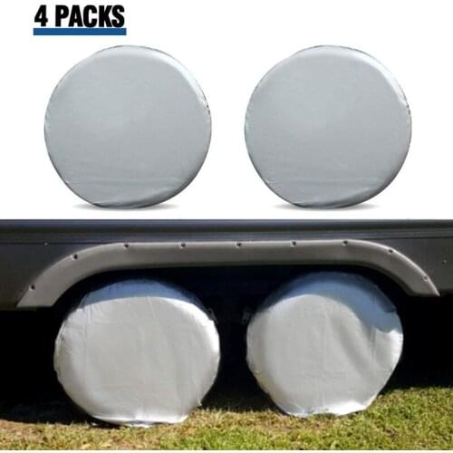 4PCS Tyre Protection Cover 27-29INCH Tyre Dustproof Waterproof Cover RV Caravan Tyre Cover