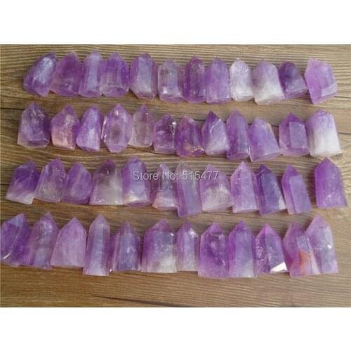 42 PIECES NATURAL AMETHYST QUARTZ CRYSTAL POINTS POLISHED HEALING Wholesales Free Shipping