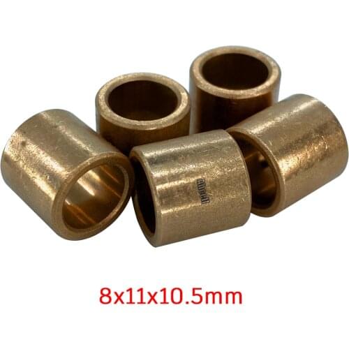 5pcs/lot 8x11x10.5mm Oil Sintered Bronze Motor Plain Bearing Bush DIN JIS for 8mm Shaft Slide Linear Bushing