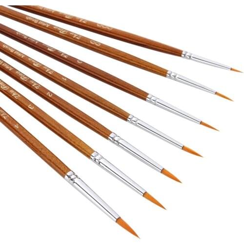 7pcs/set Art Painting Brushes Acrylic Oil Watercolor Artist Paint Brush Dulcet Paint Brushes For Acrylic Painting For Watercolor