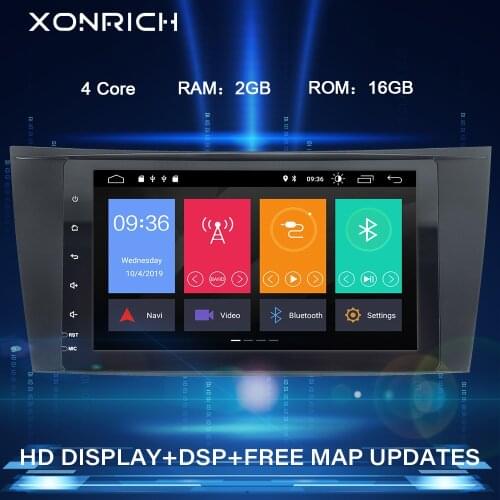 2 Din Android 10 Car Radio For Mercedes Benz E-class W211 E200 E220 E300 E350 E240 E270 E280 W219 Multimedia Audio NavigationDSP