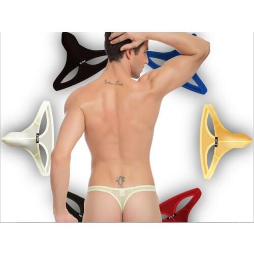 Free Shipping mens thong joe snyder underwear thin ice silk sexy Color Army Green Light Blue Orange SIZE M L XL XXL #7162R2