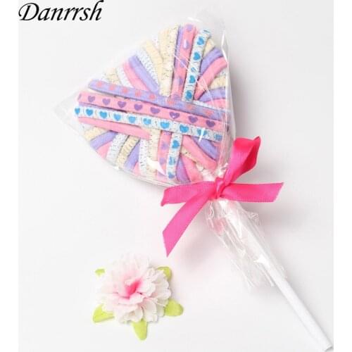 European Colorful Elastic Hair Band Cute Lollipop Packaging For Kids Girl Hair Rope Rubber Band Hair Accessories Party Supplies