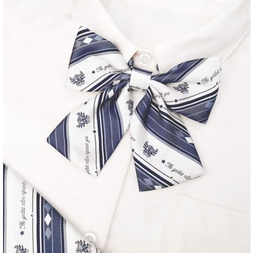 Embroidery English Fonts Striped Tie British Japanese School Girls & Boys JK Uniform Neck Tie Students Necktie Cosplay Neckwear