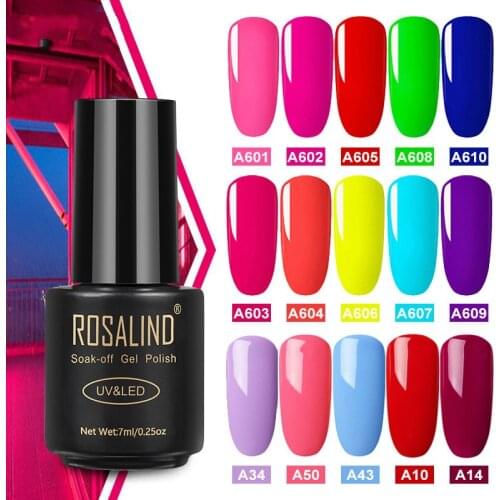Gel Nail Polish Neon color Set For Manicure Semi Permanent UV Base Top Coat Nail Gel Polish Nail Art Gel Varnish Hybrid