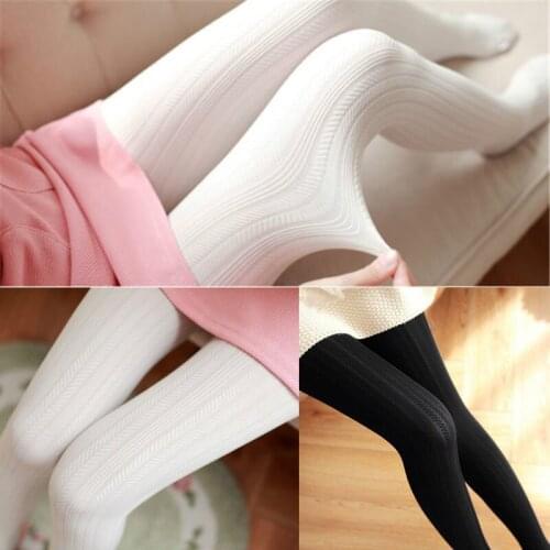 Hot Sale Female Collant Stretchy Pantyhose Hosiery Autumn Winter Tights Super Elastic Jacquard Tights Women Warm Solid Tights