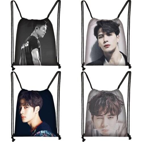 Team Jackson Wang 3D Drawstring Bag Children School Backpack Kpop Got7 Large Storage Bags Women Men Streetwear Travel Bags