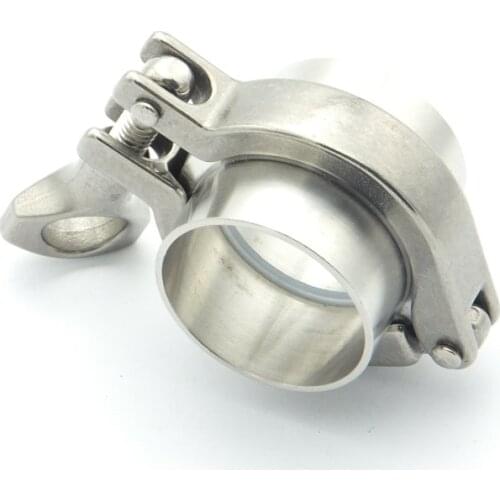 304 Stainless Steel Sanitary Pipe Fitting Set 89mm Pipe OD Sanitary 3.5" Tri Clamp Weld Ferrule + Tri Clamp + Silicon Gasket