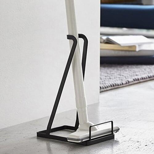 Vacuum Cleaner Bracket Holder Floor Stand Holder Easy Installation Iron Support Vacuum Stand Bathroom Nail-free Seamless Rack