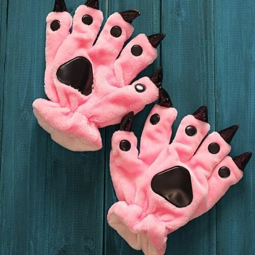 Huaraches Sneakers Cute Animal Paw Slippers Gloves Monster Claw Cartoon Slipper Warm Gloves Winter Indoor Shoes Match Onesies