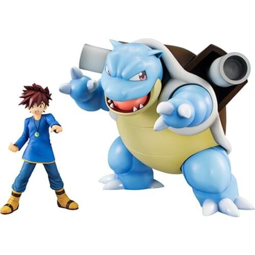Megahouse MH GEM Pokemon Blue Oak Blastoise Anime Figures
