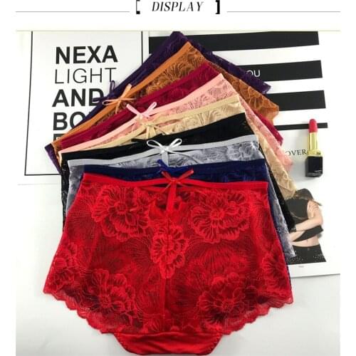 Jian Peng fashion sexy panties women high waist panties lace underwear women thong ropa interior femenina transparent panties