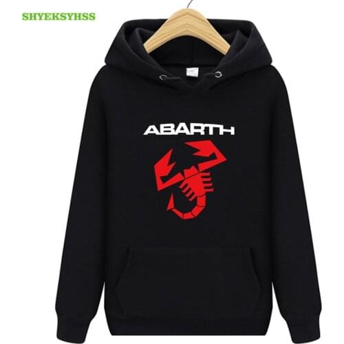 Mens Womens New Abarth Hoodie Scorpion Graphic Casual Hoodies Mens Fashion Clothing Racing Sweatshirt Tops Pullover 2020