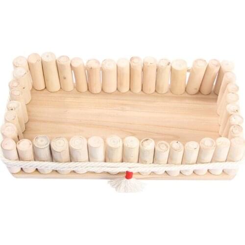 Desktop Storage Box Cosmetic Organizer Wood Remote Control Case Sundries Holder Box Tray Home Decoration