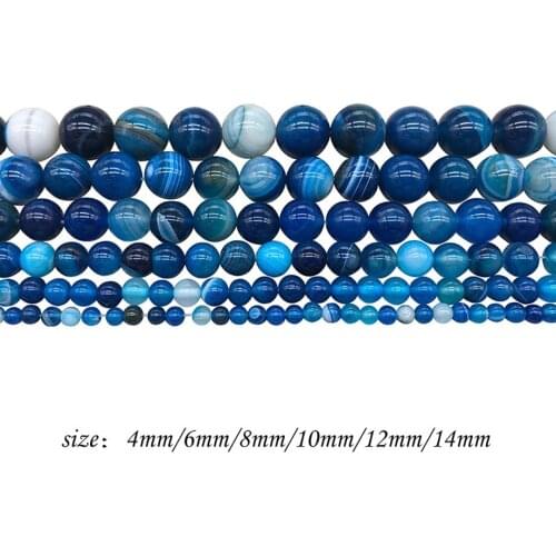 Natural Stone Blue Quartz Loose Beads Round Amethysts DIY Beaded for Women Jewelry Making Bracelets Necklaces J121