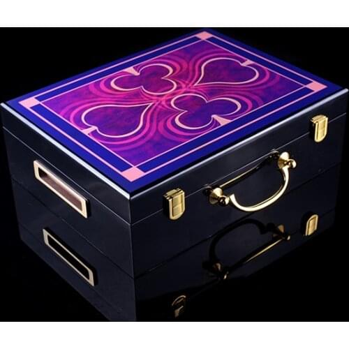 New Top quality luxury wooden box can carry 500 yard poker chips code case with 5 shelves Casino Texas Holdem man creative gift