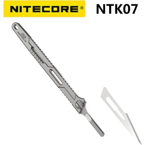 Nitecore NTK07 titanium alloy integrated knife, made of titanium alloy TC4 using CNC technology, lightweight and easy to carry
