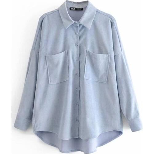 Single Breasted Stand Collar Shirts Blouse Solid Casual Blouse Shirts Big Lantern Long Sleeve Blouse Women Autumn Winter Shirts