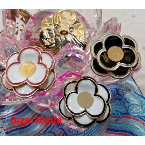 Wholesale 10 pieces High-grade Metal Alloy Flowers Clothing Overcoat Jacket Buttons Coat Sweater Button Size 30mm Free shipping