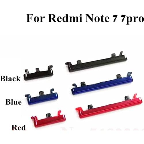 Original Side buttons For Xiaomi Redmi Note 7 NT7 7pro SIde Volume Button + Power ON / OFF Buttton Key Set Replacement Part