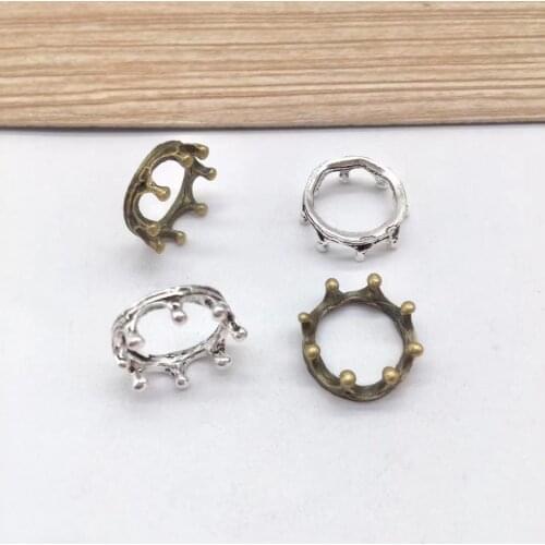 Fashion 15 pcs crown Pendants fit DIY handmade necklace earring bracelet charms Jewelry Making