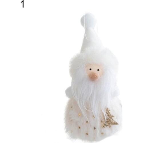 Eye-catching Doll Pendant Exquisite Fabric Christmas Cute Cartoon Shape Delicate Soft Touch Hanging Ornament Home Decoration