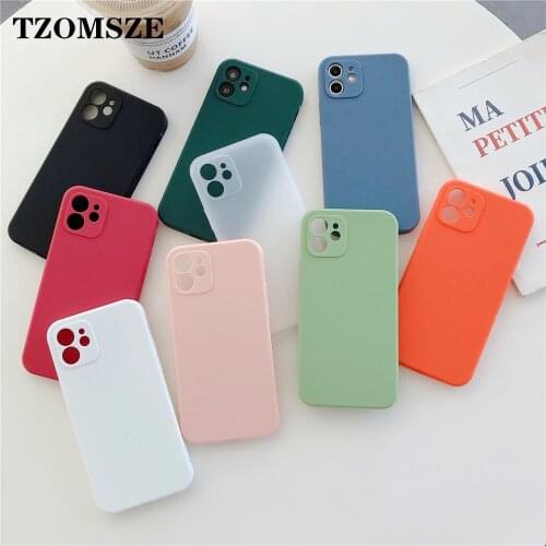 Candy Color Phone Case for iPhone 12 Mini 11 Pro Max XR XS X 6 7 8 Plus SE 2020 Thin Soft Silicone Matte Shockproof Back Cover