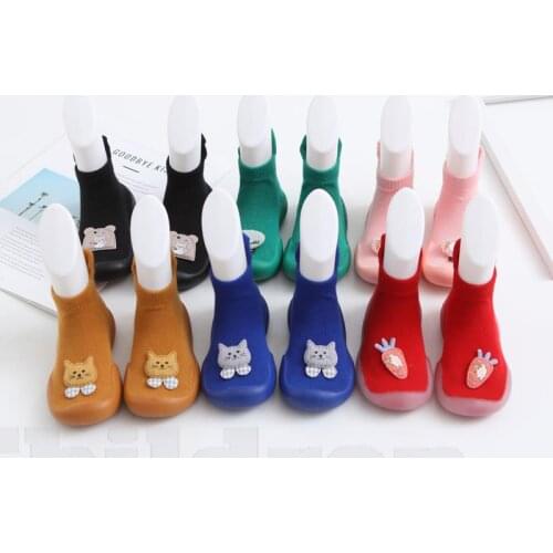 Girls Boys Cute Cartoon Non-slip Cotton Toddler Floor Newborn Baby Toddler Socks Toddler Shoes Baby Soft Soled Non-slip Sneakers