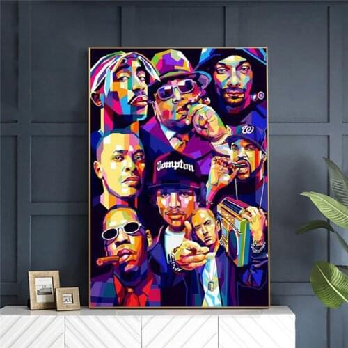 Modern Art Picture West Coast Fashion Hip Hop Tupac Music Singer Posters and Murals 2PAC Picture Canvas Painting Home Decor