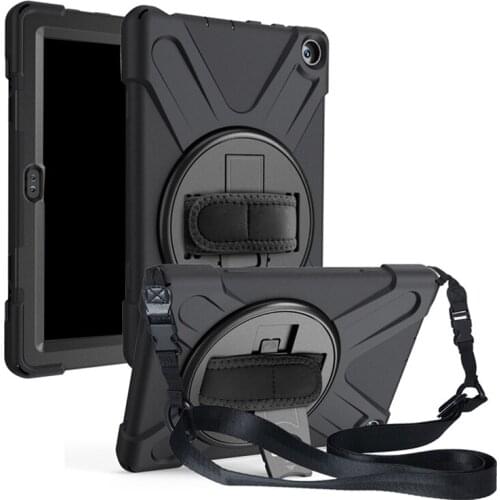 For Amazon HD8 PC Rotating Bracket, Silicone Protective Sleeve, for Amazon Fire8 Back Strap