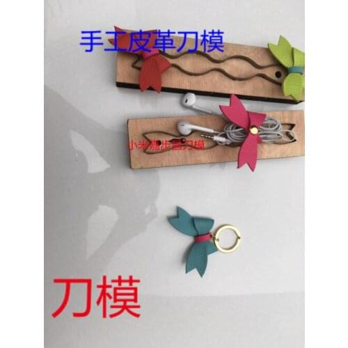 DIY leather craft tie design die cut knife mould hand punch tool 1set