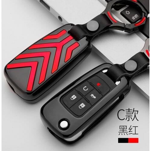 1pc Zinc Alloy Smart Remote Key Cover Chain Case Fob For Buick GMC Chevrolet.etc