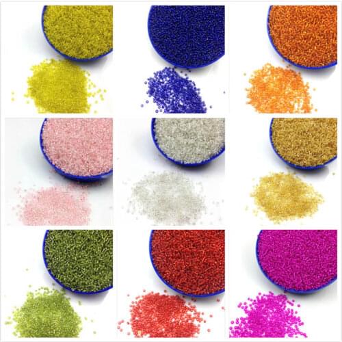 16g 1000pcs 2mm Silver Lined Color Round Loose Spacer Beads Cezch Glass Seed Beads Handmade Jewelry Making DIY Garment Bead GY2M
