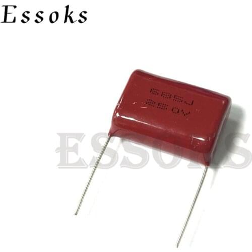 2PCS 250V685J 6.8UF Pitch 25mm 6800NF 250V 685 685J CBB Polypropylene film capacitor