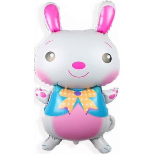 2pcs 45*78cm Cartoon Rabbit Aluminum Foil Balloon Easter Decorative Bunny Animal Balloon Baby Shower Birthday Jungle Party Decor