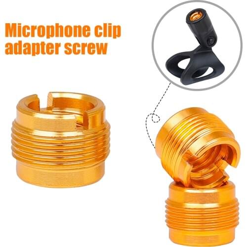 2pcs Mic Stand Adapter Thread Screw 3/8 to 5/8 Screw Adapter Converter for Microphone Stand Clips Mic Holder