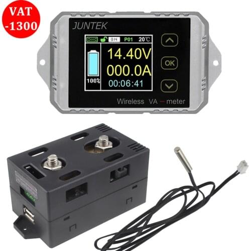 2018 Upgrades VAT-1300 Multifunction Wireless Bi-directional Volt Ammeter Capacity Watt Table Coulometer Free Shipping 12003255