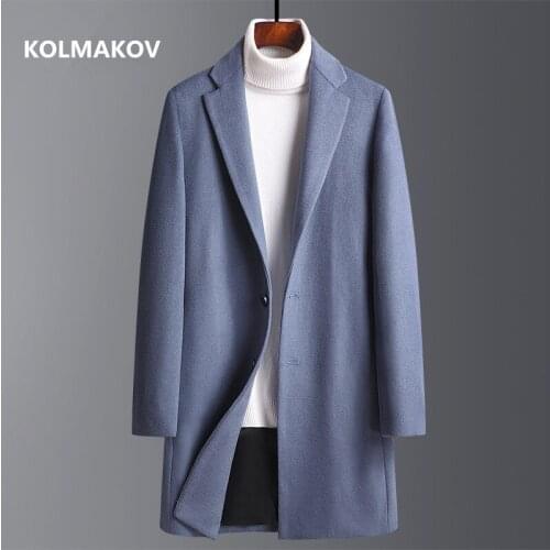 2021 spring wool trench coat men,mens overcoat high quality Business Casual jackets , stripe woolen coat men,size M-3XL
