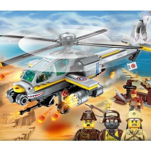 280 PCS Assembled toys intelligence assembled helicopter plane model boy puzzle